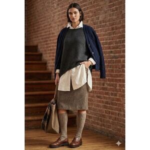 VTG Le‎ Suit Women Tweed Skirt 12 Wool Blend Knee Length Career Church Preppy